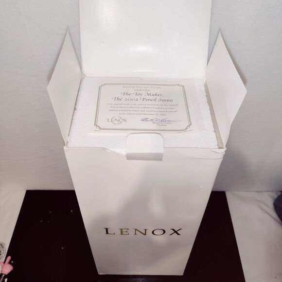 Vintage Lenox 2002 Pencil Santa "The Toy Maker" Pencil Santa Collection NEW - Picture 13 of 14